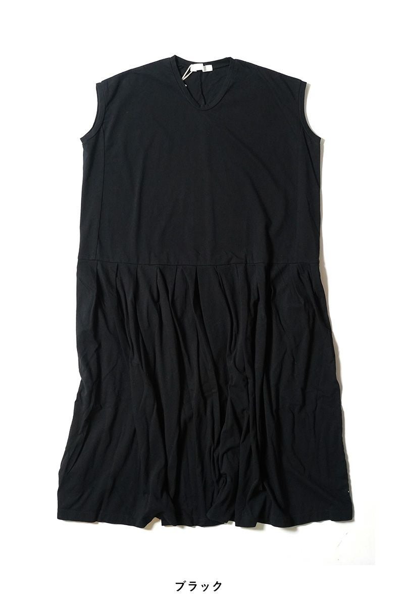 homspun(ホームスパン)30/1天竺ノースリーブワンピ－ス 6551