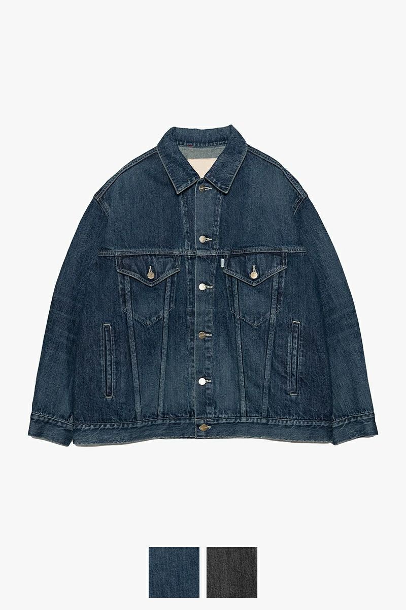 Graphpaper(グラフペーパー) Selvage Denim Trucker Jacket -DARK FADE- セルヴィッチデニムトラッカージャケット ダークフェード GM253-20055DB
