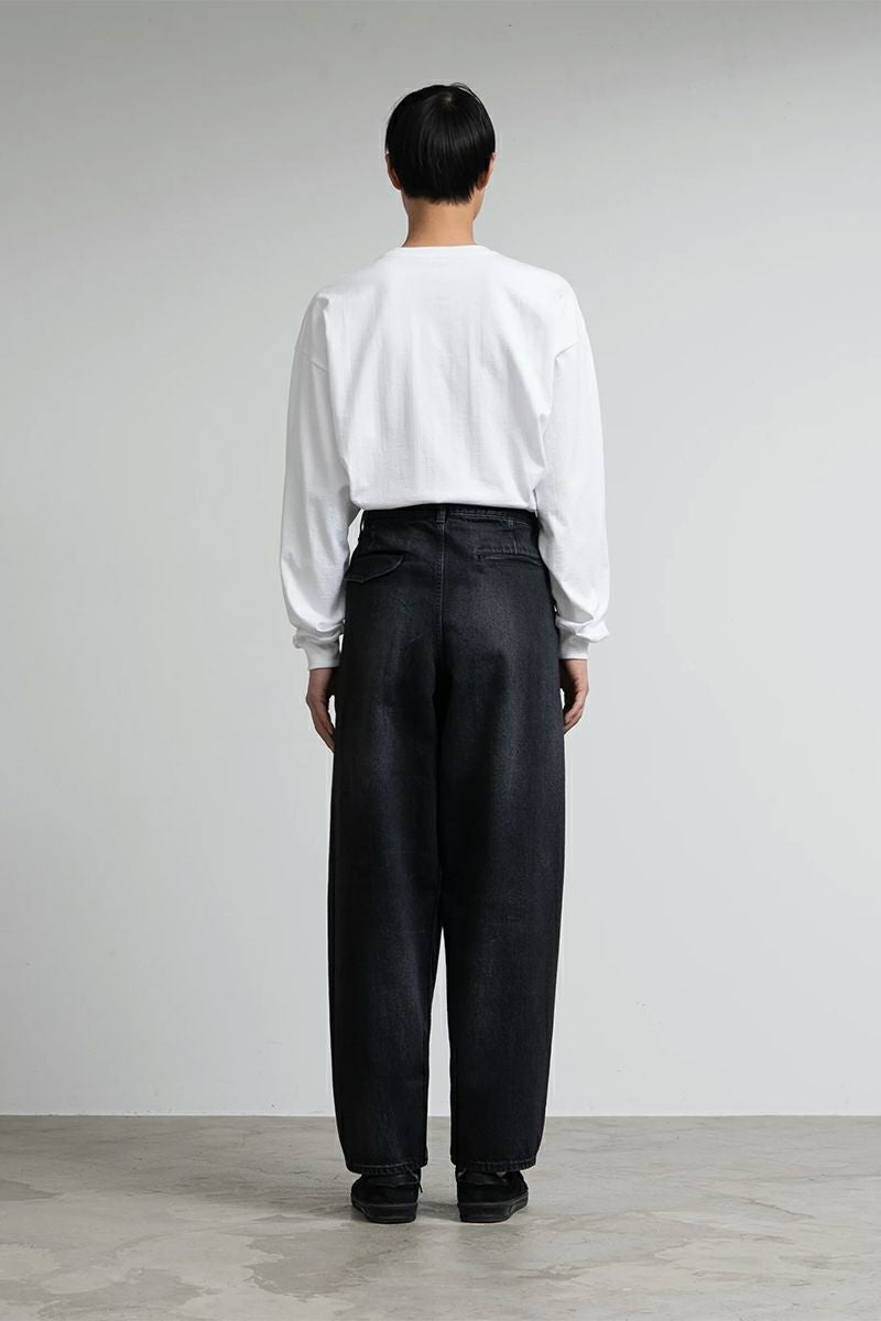 Graphpaper(グラフペーパー) Selvage Denim Two Tuck Tapered Pants -DARK FADE- セルヴィッチデニムツータックテーパードパンツ ダークフェード GU253-40060DB