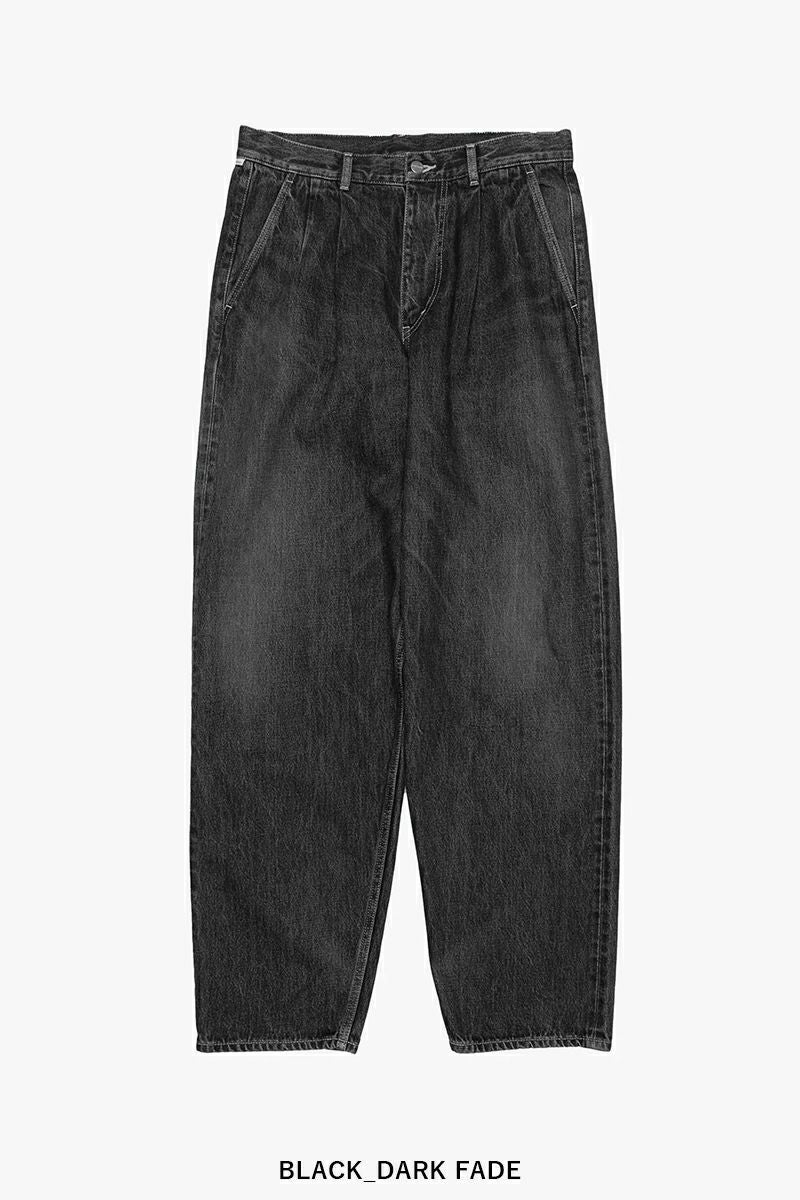 Graphpaper(グラフペーパー) Selvage Denim Two Tuck Tapered Pants -DARK FADE- セルヴィッチデニムツータックテーパードパンツ ダークフェード GU253-40060DB