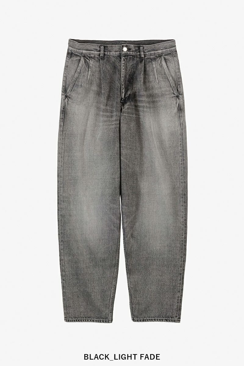 Graphpaper(グラフペーパー) Selvage Denim Two Tuck Tapered Pants -LIGHT FADE- セルヴィッチデニムツータックテーパードパンツ ライトフェード GU253-40060LB