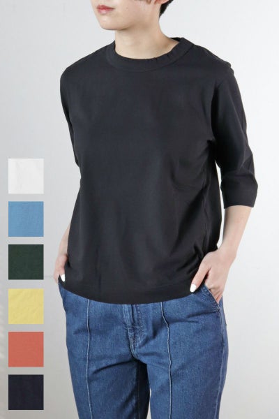 homspun(ホームスパン) 30/1天竺 6分袖Tシャツ 6370