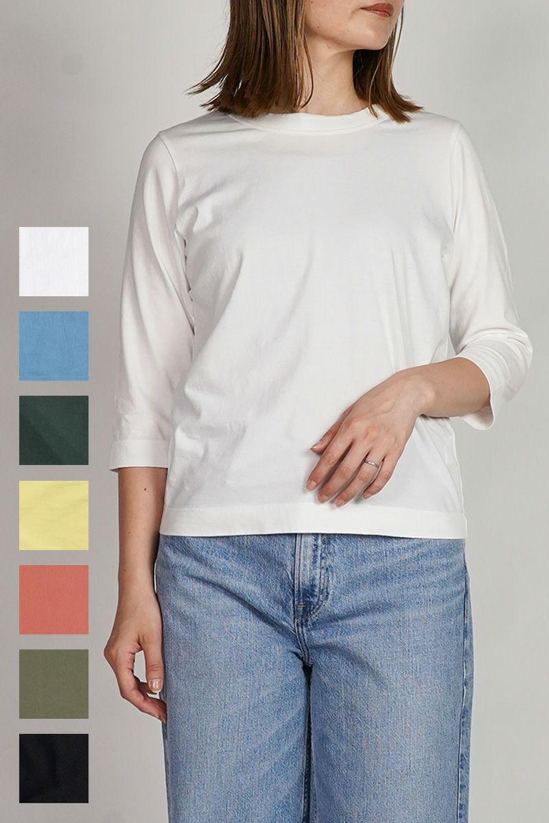 homspun(ホームスパン) 天竺七分袖Tシャツ 6450