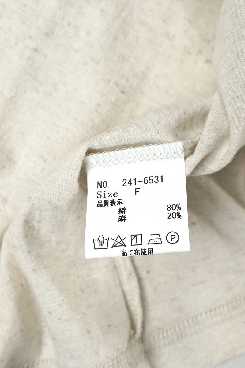 homspun(ホームスパン)  コットンリネン天竺　タンクトップ　カットソー　 6531