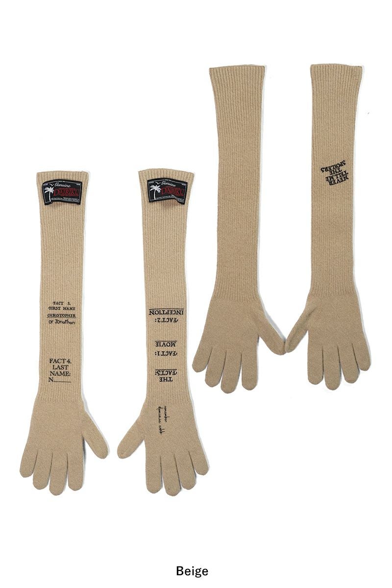 DAIRIKU(ダイリク)  "TATTOO" Long Knit Grove タトゥーロングニットグローブ 25AW AC7