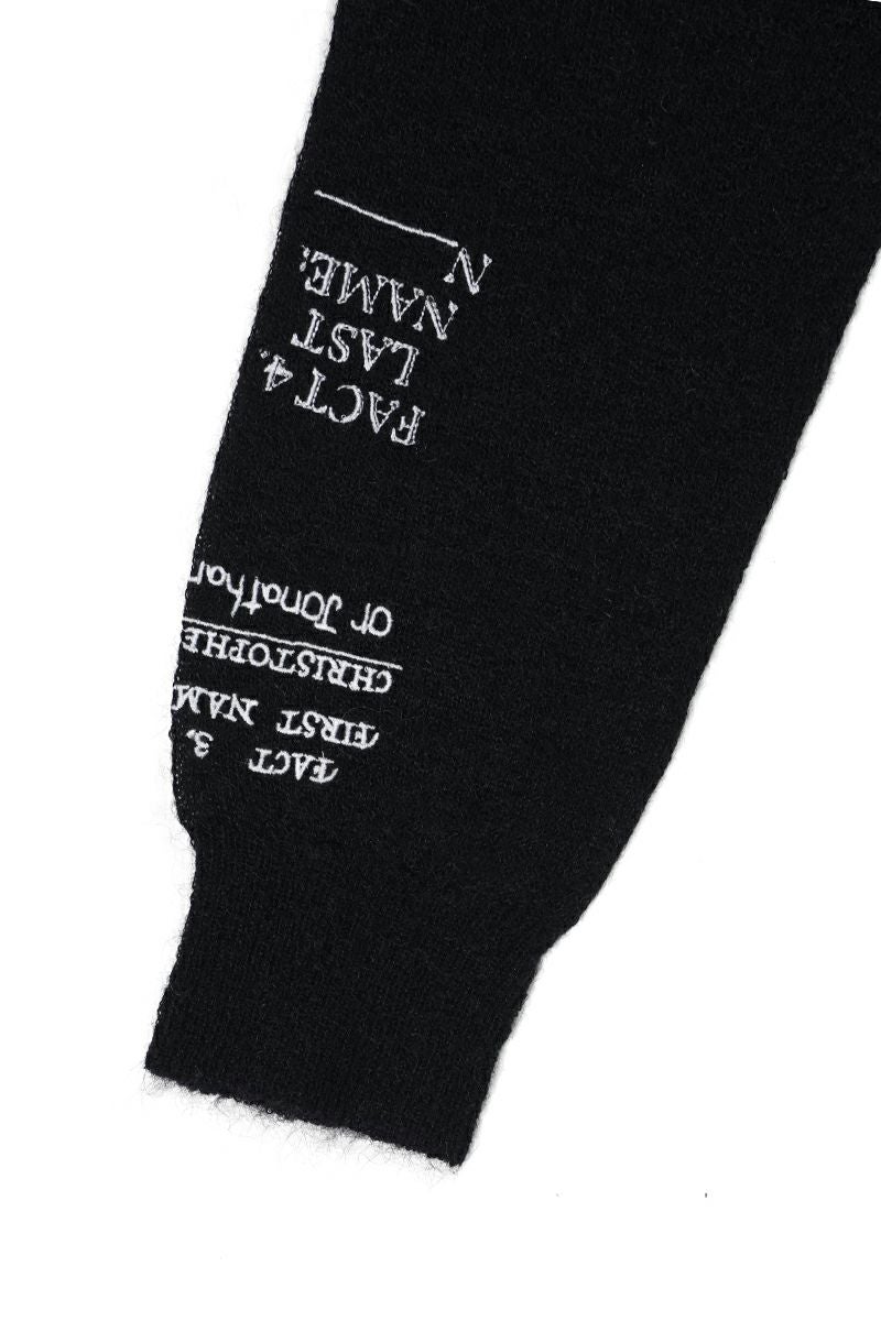 DAIRIKU(ダイリク)  "TATTOO" Mohair Tite Knit タトゥーモヘアタイトニット 25AW K1