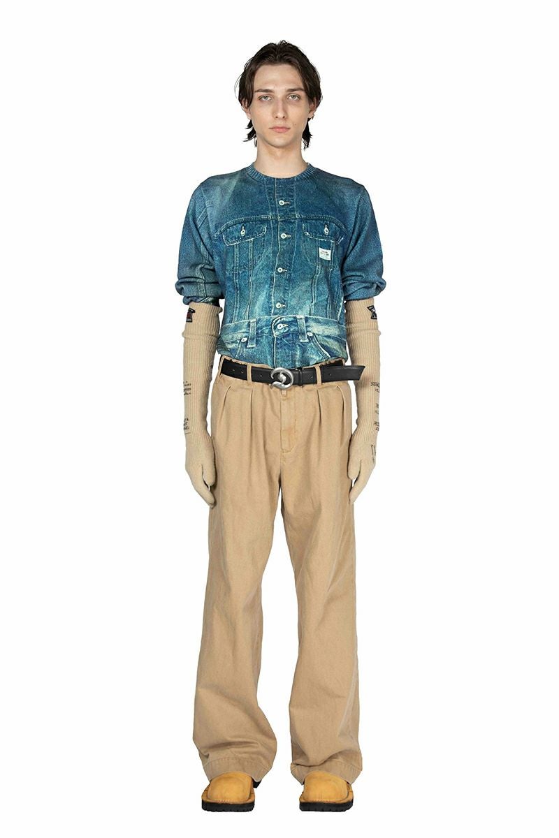 DAIRIKU(ダイリク) Tuck In Denim Transcription Knit 25AW K6