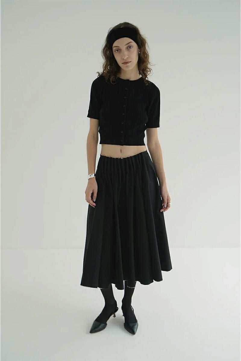 CLANE(クラネ) TUCK DETAIL FLARE SKIRT タックディティールフレアスカート 19109-6042