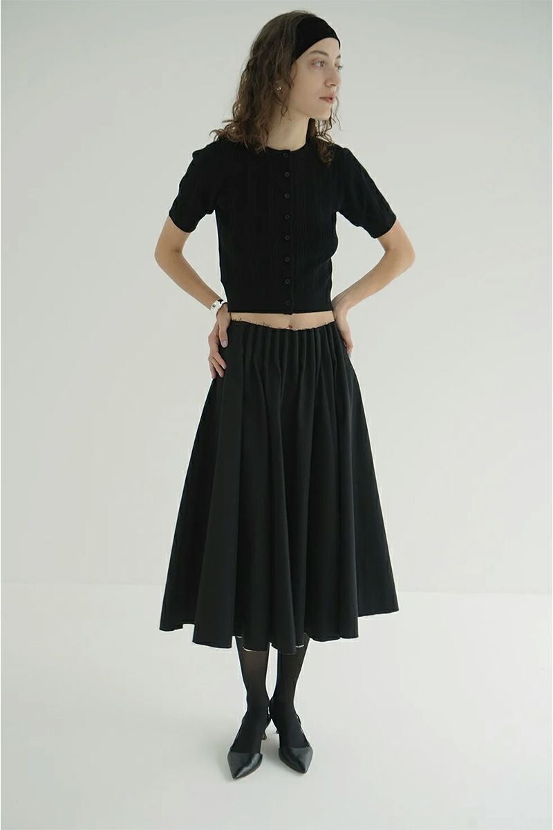 CLANE(クラネ) TUCK DETAIL FLARE SKIRT タックディティールフレアスカート 19109-6042