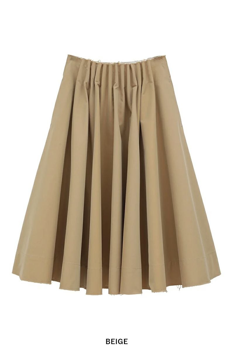 CLANE(クラネ) TUCK DETAIL FLARE SKIRT タックディティールフレアスカート 19109-6042