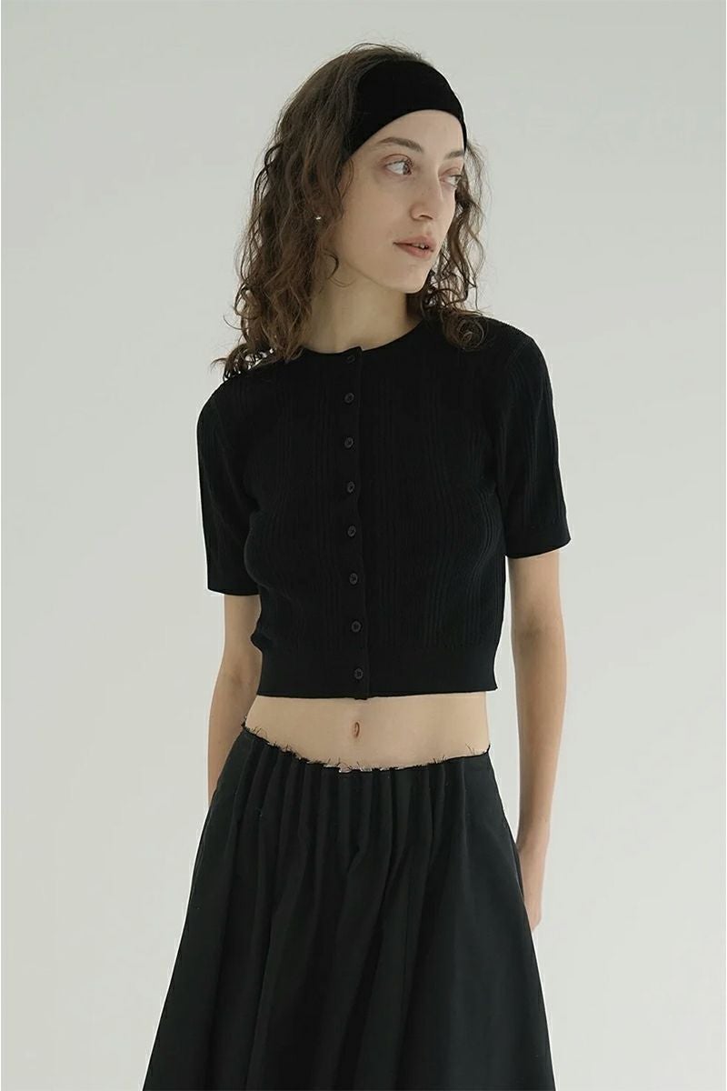 CLANE(クラネ) W FACE RIB KNIT CARDIGAN ダブルフェイスリブニットカーディガン 19106-2012