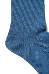 homspun(ホームスパン) シルケットコットン斜めリブ編ソックス 8285