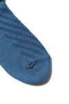 homspun(ホームスパン) シルケットコットン斜めリブ編ソックス 8285