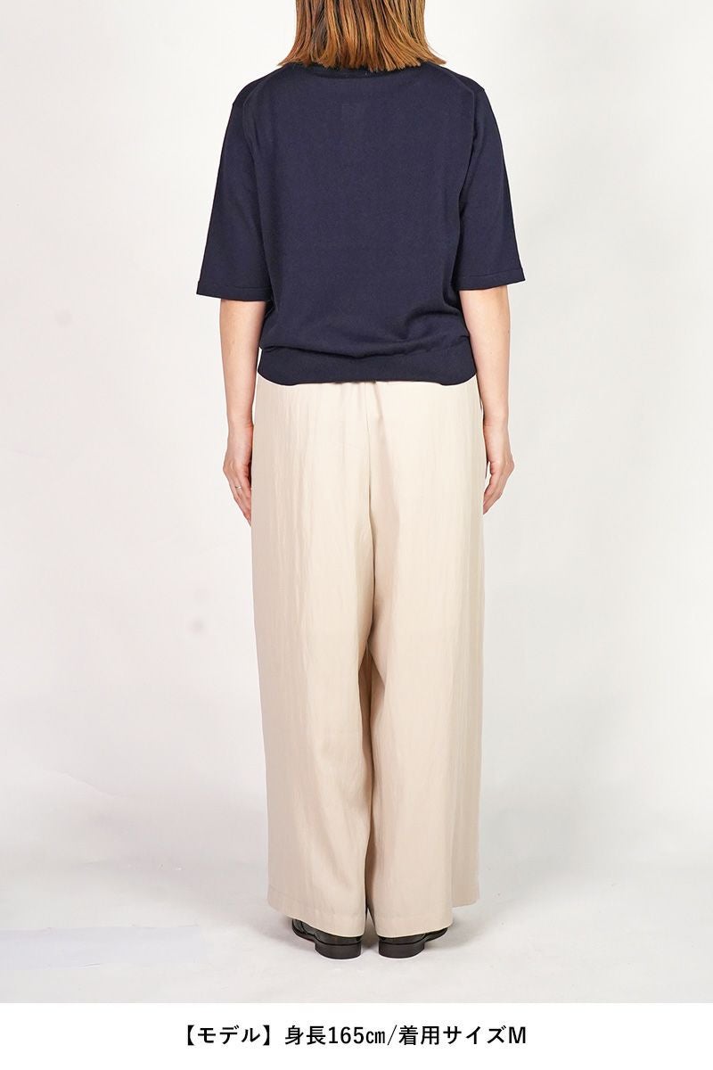 homspun(ホームスパン) ソフトコンパクトヤーン 半袖プルオーバー 7840