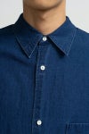 Graphpaper(グラフペーパー) SIDOGRAS Indigo Poplin L/S Oversized Regular Collar Shirt シドグラスインディゴポプリン長袖オーバーサイズレギュラーカラーシャツ GM252-50045