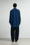 Graphpaper(グラフペーパー) SIDOGRAS Indigo Poplin L/S Oversized Regular Collar Shirt シドグラスインディゴポプリン長袖オーバーサイズレギュラーカラーシャツ GM252-50045