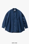 Graphpaper(グラフペーパー) SIDOGRAS Indigo Poplin L/S Oversized Regular Collar Shirt シドグラスインディゴポプリン長袖オーバーサイズレギュラーカラーシャツ GM252-50045