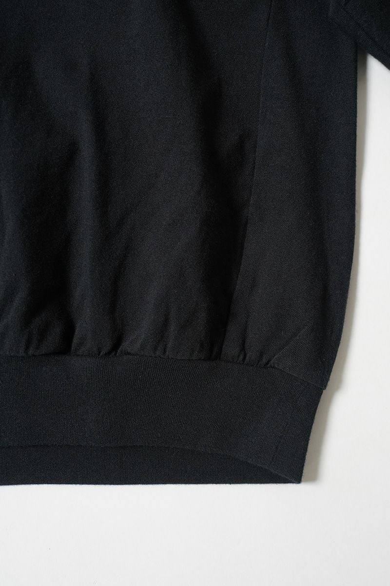 30/1天竺　六分袖Vネックプルオーバー　コットンカットソー　6545 