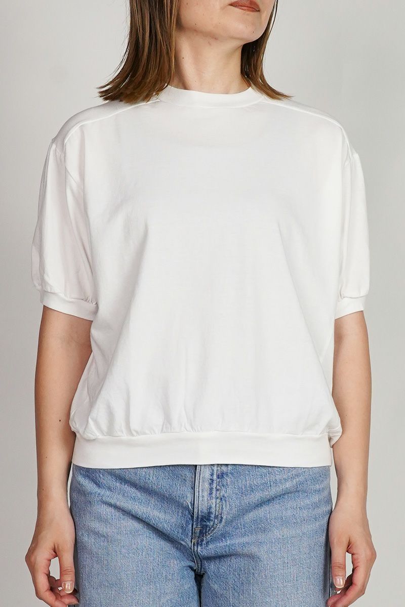  30/1天竺　クルーネックプルオーバー　パフスリーブコットンカットソー　6553 