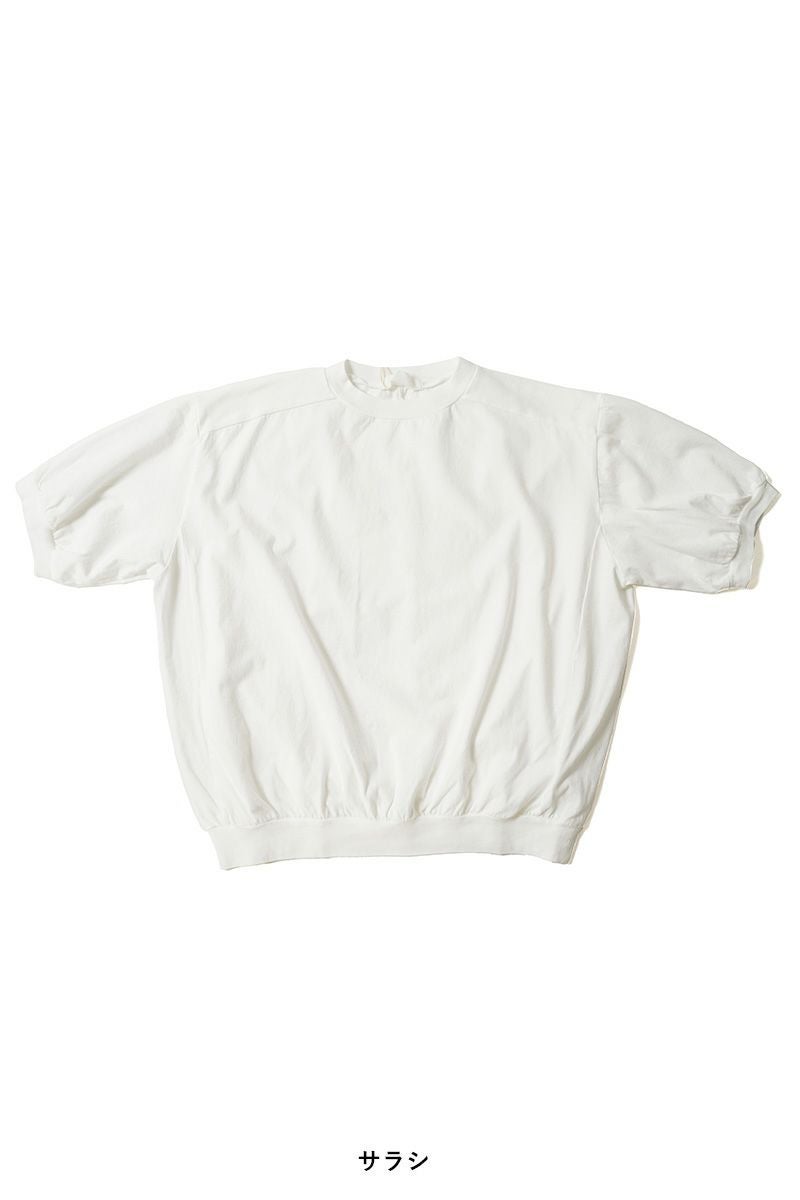  30/1天竺　クルーネックプルオーバー　パフスリーブコットンカットソー　6553 