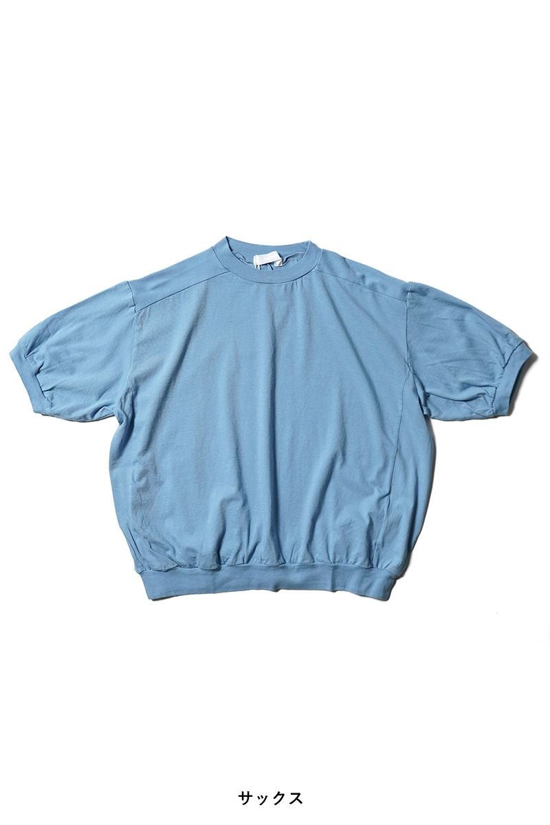  30/1天竺　クルーネックプルオーバー　パフスリーブコットンカットソー　6553 