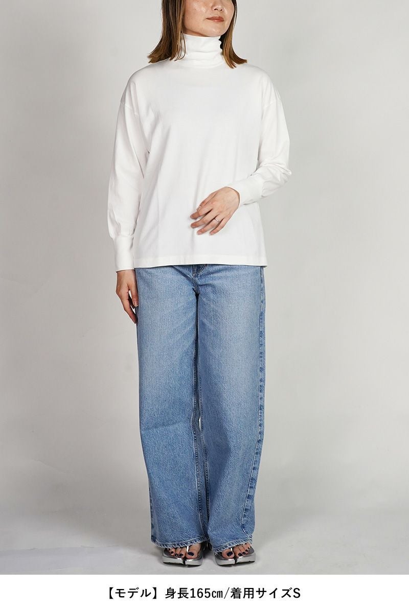 40/2天竺　タートルネックカットソー　232-6527 