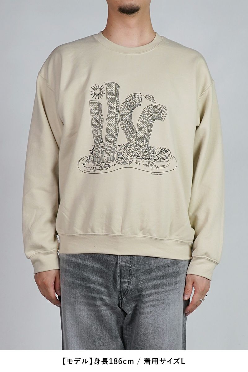 High Scream Center(ハイスクリームセンター)  COLORING LABYRINTH SW カラーリングラビリンスス スウェット HSC25FW-CT07