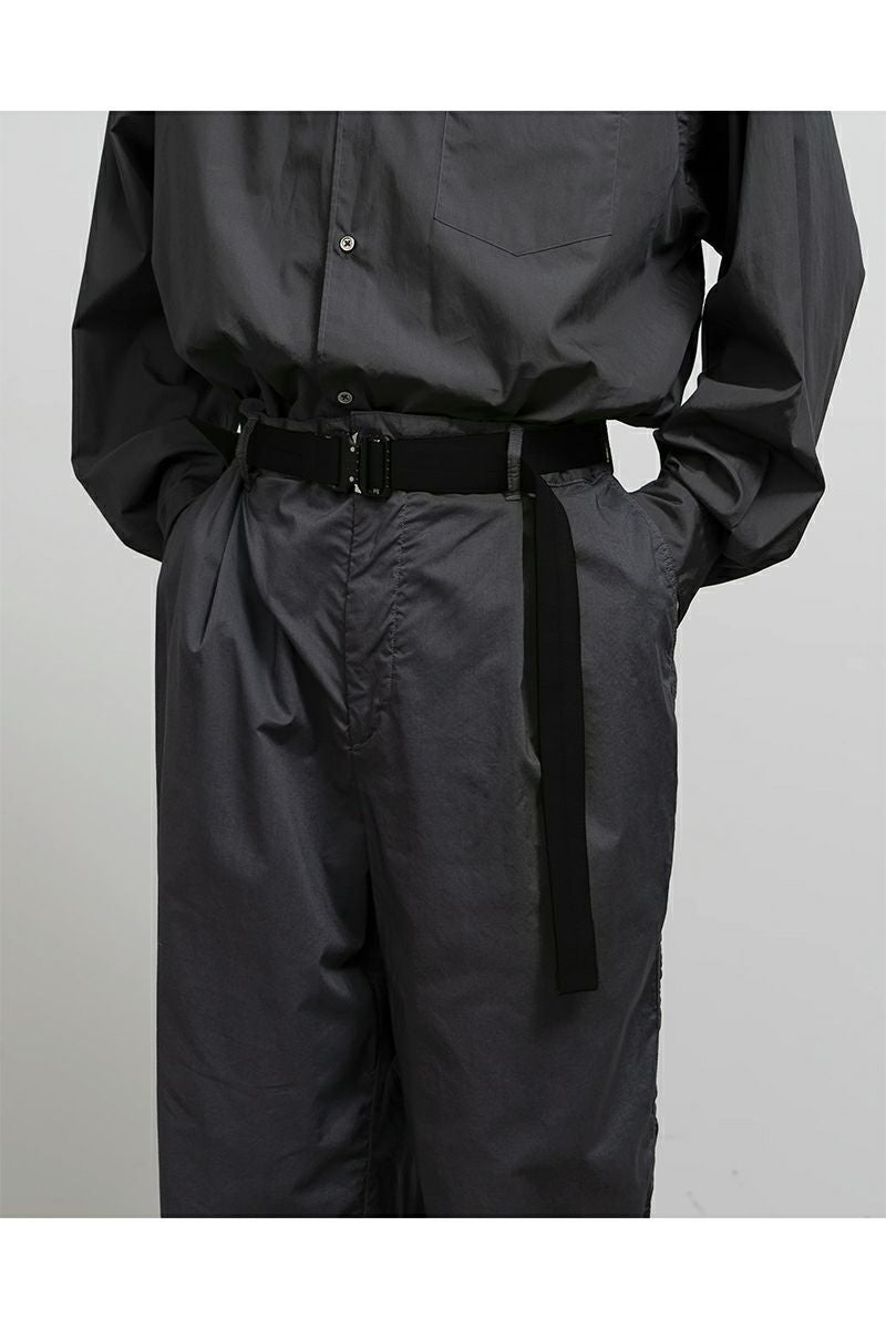 Graphpaper(グラフペーパー) Cupro Stripe Layered Sheer Pants キュプラストライプレイヤードシアーパンツ GL253-40416