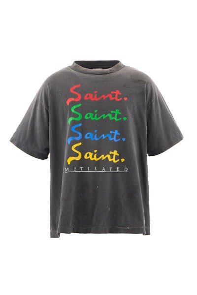 SAINT Mxxxxxx(セントマイケル)  SM-HR1-0000-013 / SS TEE MULATED BLACK 半袖Tシャツ