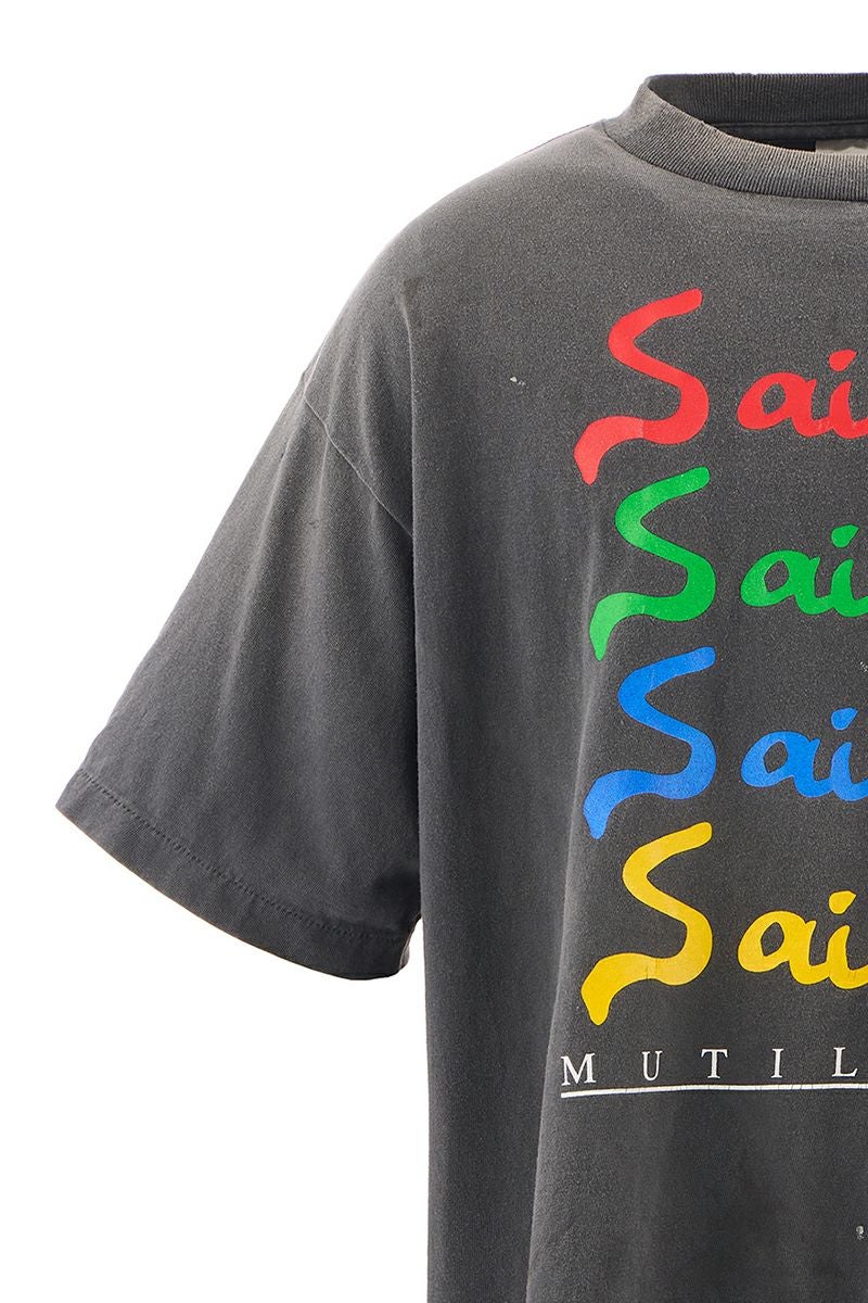 SAINT Mxxxxxx(セントマイケル)  SM-HR1-0000-013 / SS TEE MULATED BLACK 半袖Tシャツ