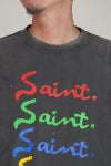 SAINT Mxxxxxx(セントマイケル)  SM-HR1-0000-013 / SS TEE MULATED BLACK 半袖Tシャツ