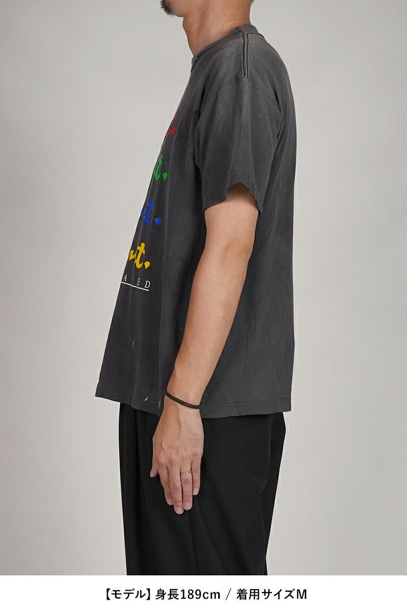 SAINT Mxxxxxx(セントマイケル)  SM-HR1-0000-013 / SS TEE MULATED BLACK 半袖Tシャツ