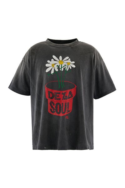 SAINT Mxxxxxx(セントマイケル)  SM-HR1-0000-C18 / DLS_SS TEE DE LA SOUL BLACK 半袖Tシャツ