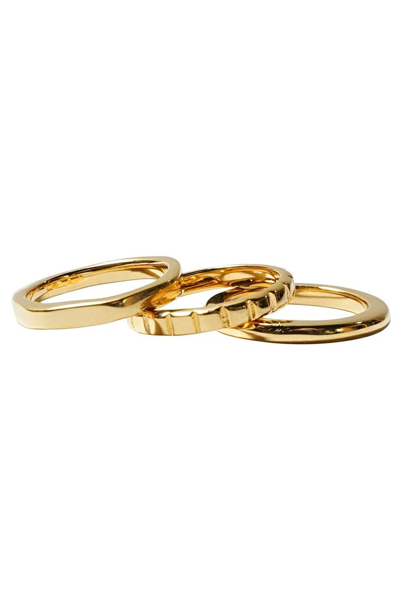XOLO(ショロ) | XOLO(ショロ) Triple with Cushion Ring -Gold