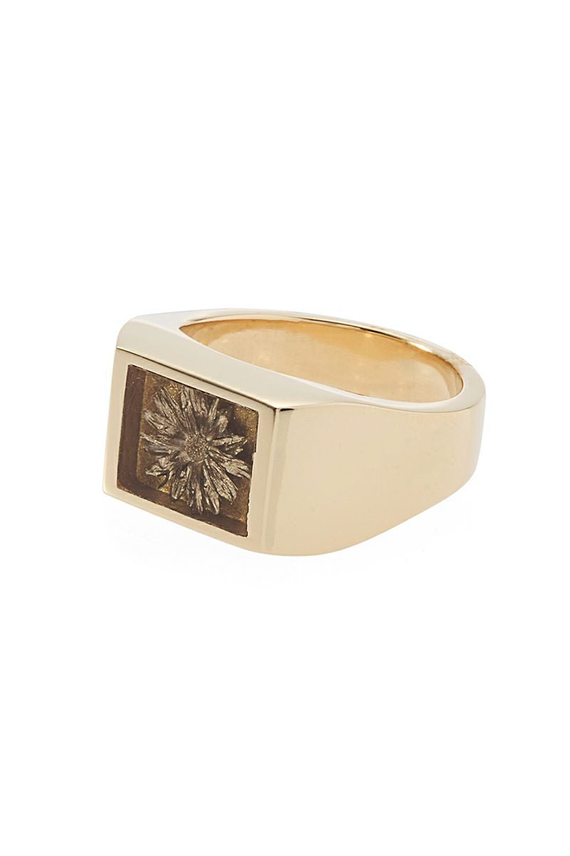 XOLO(ショロ) | XOLO(ショロ) Signet Ring with Golden Palm Flower