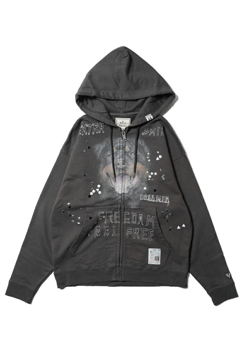Maison MIHARA YASUHIRO(メゾン ミハラヤスヒロ) EMBELLISHED DISTRESSED PARKA エンベルイッシュドディストレストパーカ J15PK721