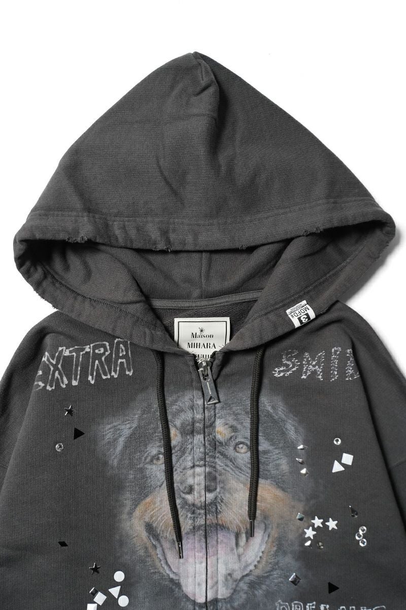 Maison MIHARA YASUHIRO(メゾン ミハラヤスヒロ) EMBELLISHED DISTRESSED PARKA エンベルイッシュドディストレストパーカ J15PK721