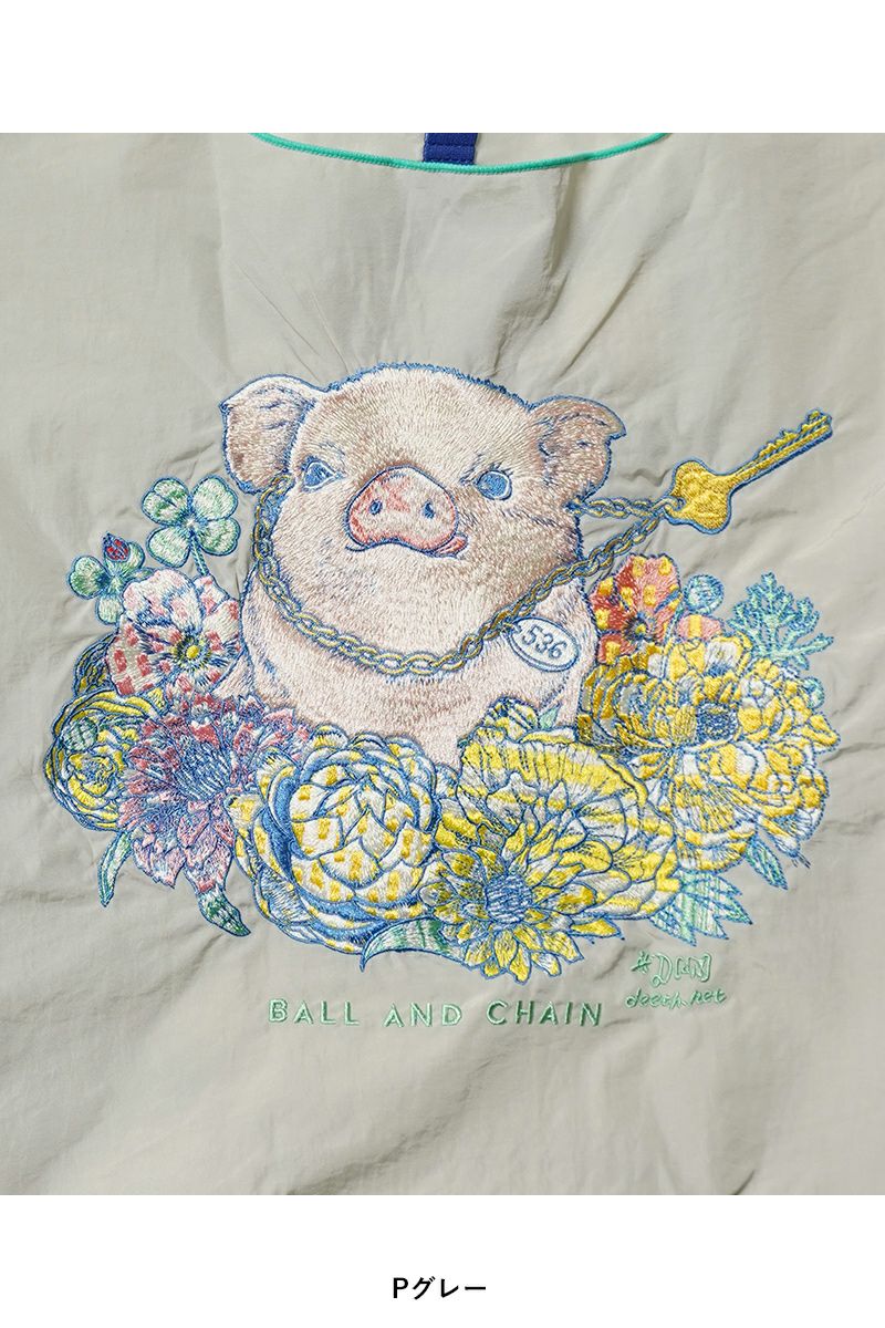 Ball & Chain(ボールアンドチェーン) D.PIG.536 (M) ピッグ(M) ショッピングバック トートバッグ 313016