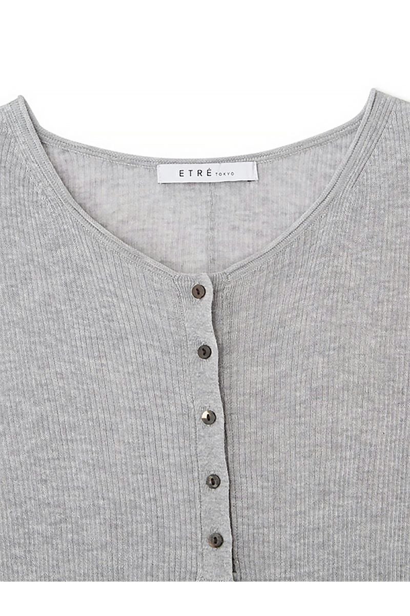ETRE TOKYO(エトレトウキョウ) シアーハイゲージニットカーディガン 1225404041