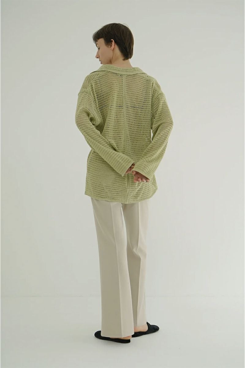 CLANE(クラネ) MESH POCKET OVER SHIRTS メッシュポケットオーバーシャツ 19122-4022