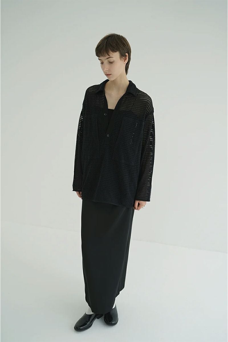 CLANE(クラネ) MESH POCKET OVER SHIRTS メッシュポケットオーバーシャツ 19122-4022