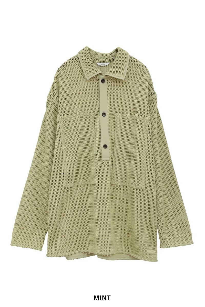 CLANE(クラネ) | CLANE(クラネ)MESH POCKET OVER SHIRTS メッシュ
