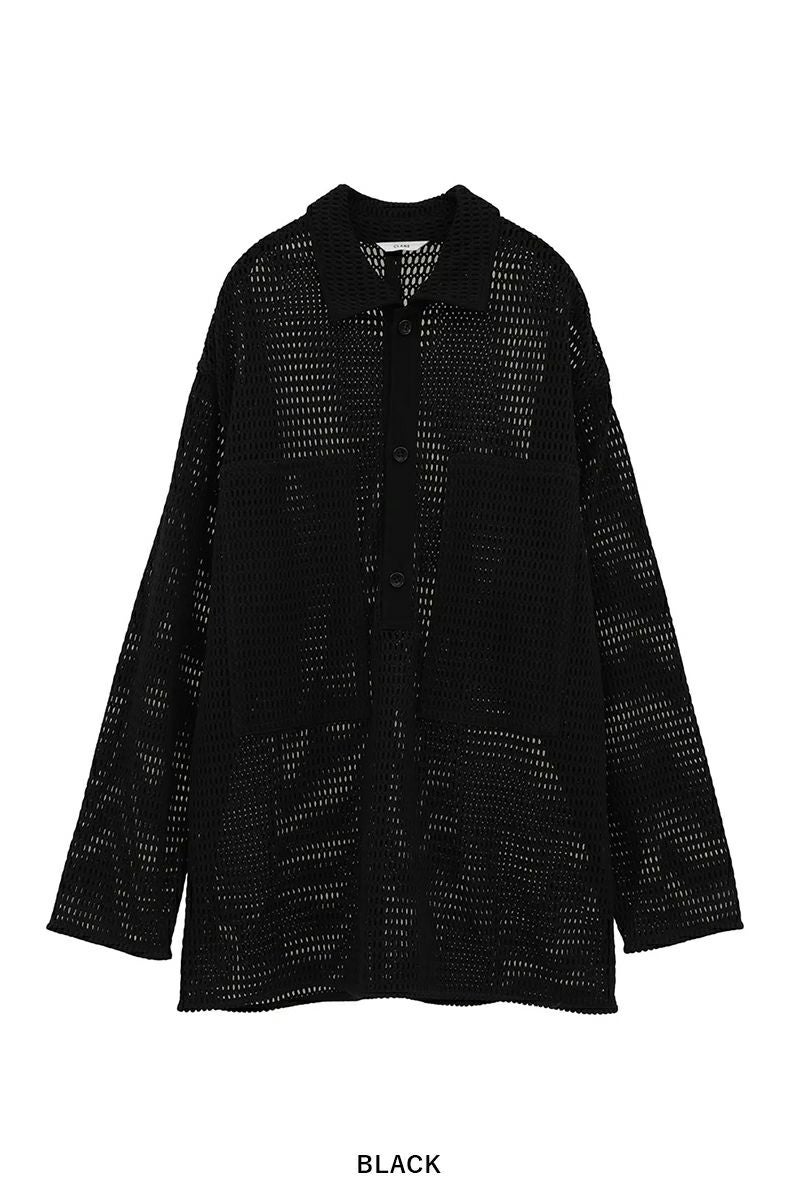 CLANE(クラネ) MESH POCKET OVER SHIRTS メッシュポケットオーバーシャツ 19122-4022