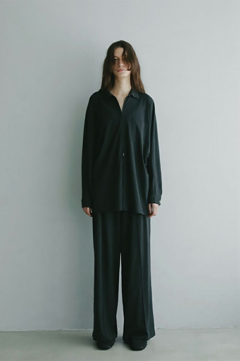ETRE TOKYO  シフォンシャツ　黒 ETRE TOKYO（エトレトウキョウ） ブラウス シャツ ボックスシルエット