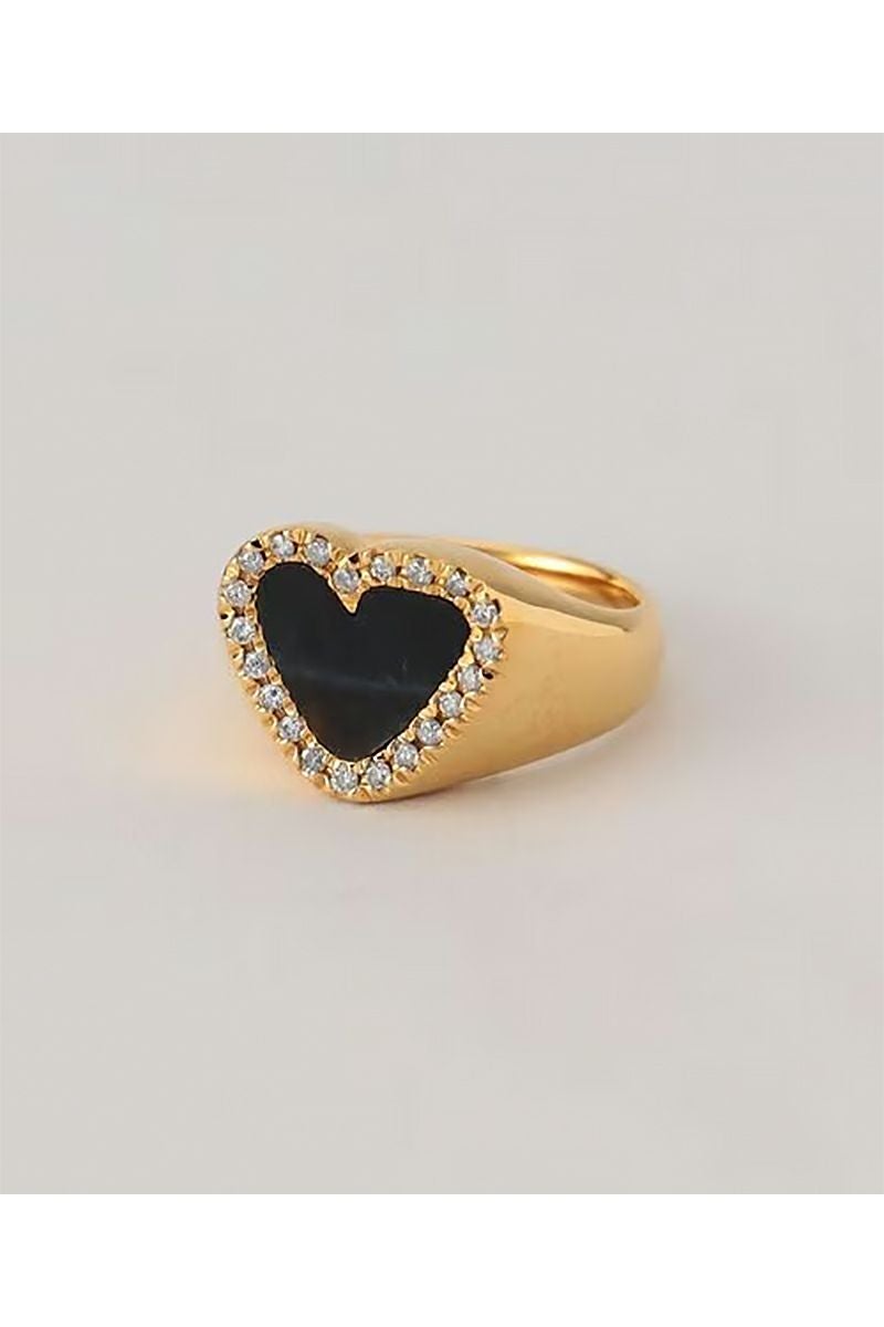 PREEK(プリーク) DIAMOND HEART STONE RING GOLD ダイヤモンドハートストーンリング ゴールド 18826990934