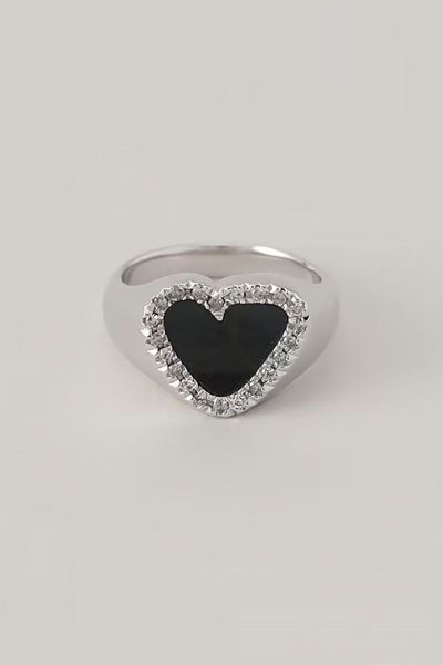 PREEK(プリーク) DIAMOND HEART STONE RING SILVER ダイヤモンドハートストーンリング シルバー 18826990992