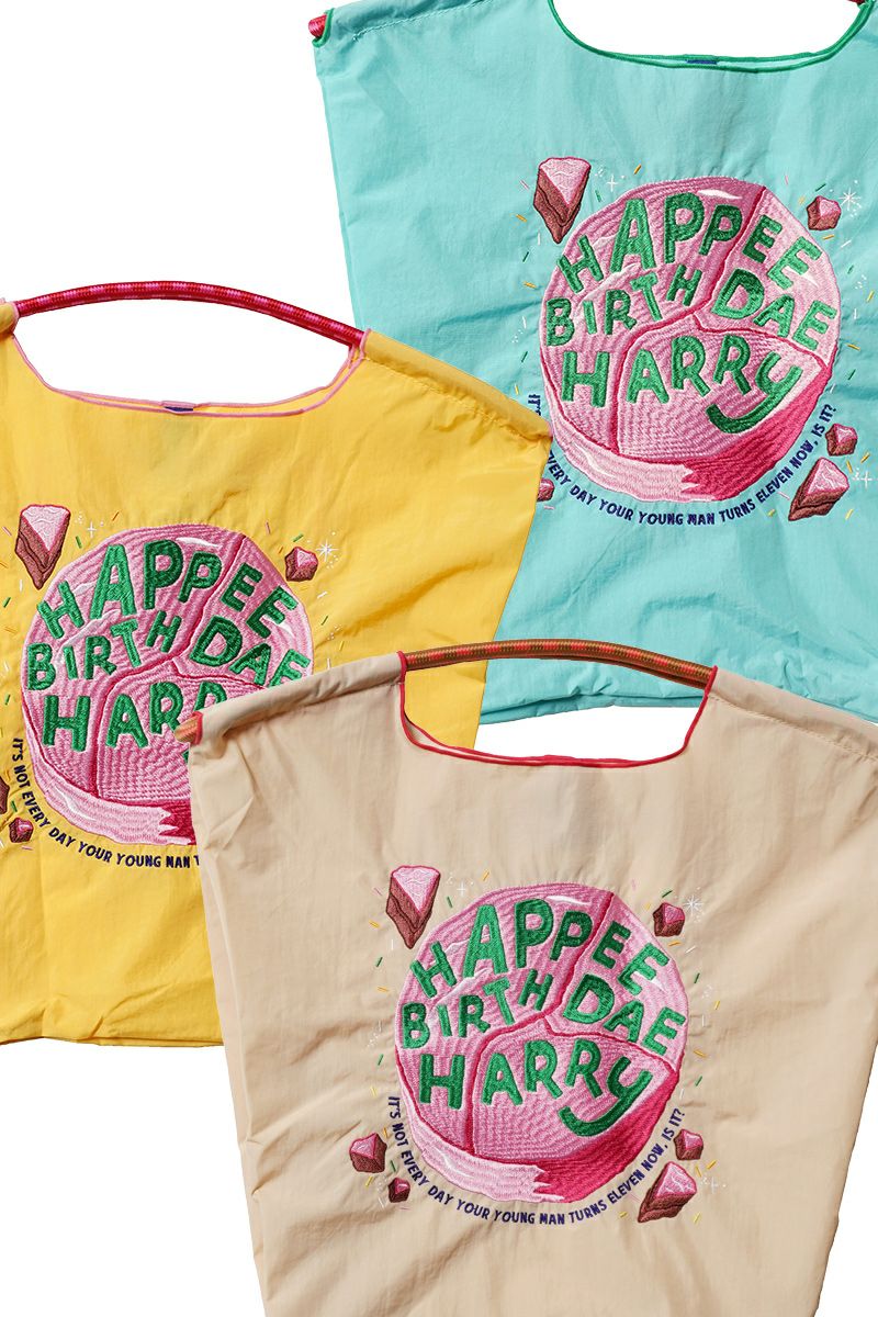 Ball & Chain(ボールアンドチェーン)×Harry Potter(ハリーポッター) H.BIRTHDAY CAKE (M) バースデーケーキ HAPPEE BIRTHDAE HARRY ショッピングバック トートバッグ 348005