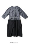 homspun(ホームスパン) ライトオンスシャンブレー　七分袖比翼ワンピース 252-1644