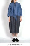 homspun(ホームスパン) ライトオンスシャンブレー　七分袖比翼ワンピース 252-1644