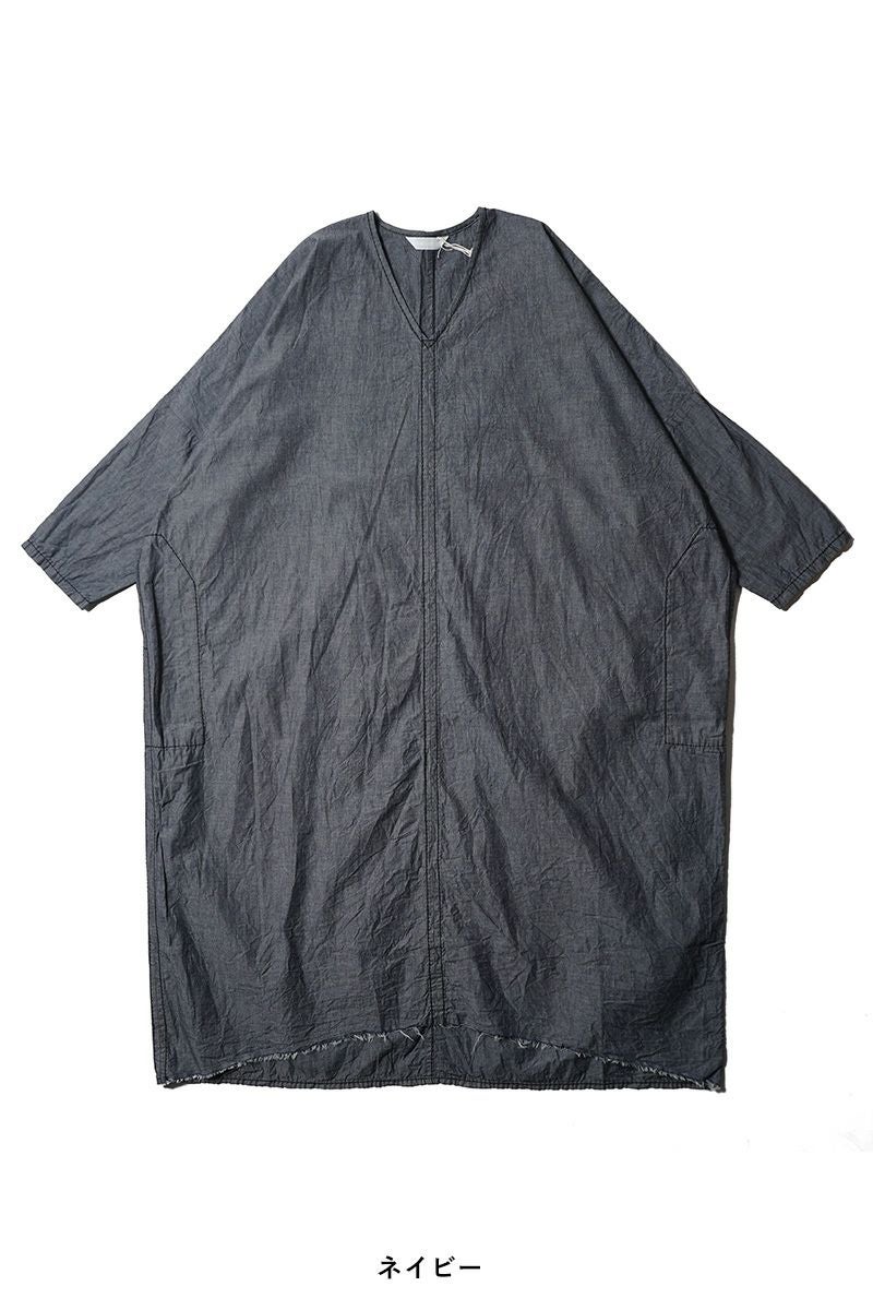 homspun(ホームスパン)  ライトオンスシャンブレー　プルオーバ－ワンピース 252-164